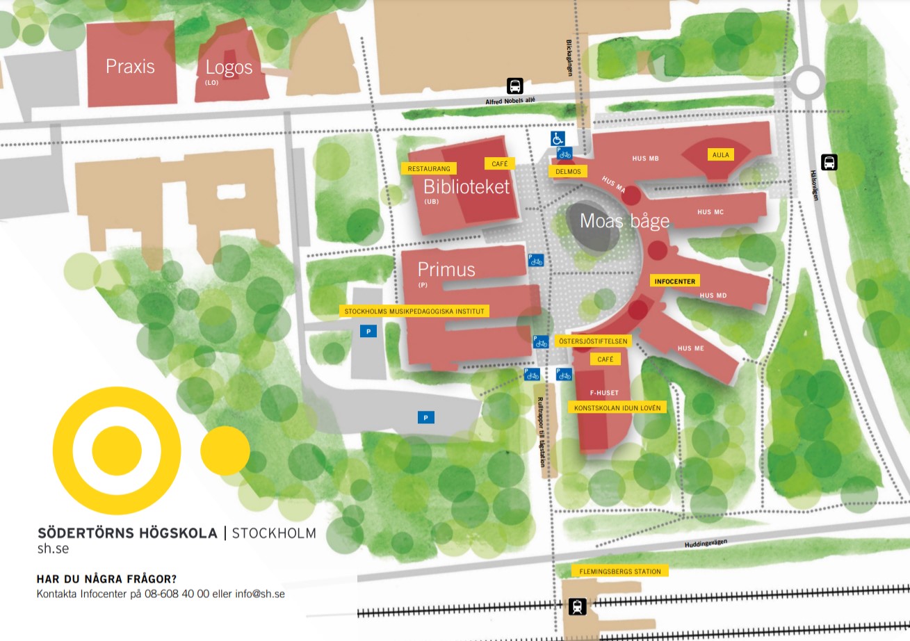 Karta över campus.