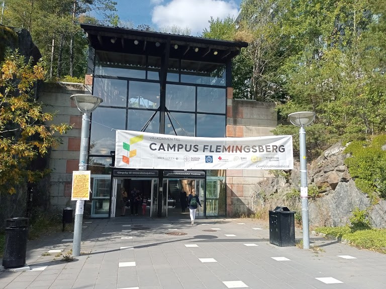 Entrance to campus Flemingsberg