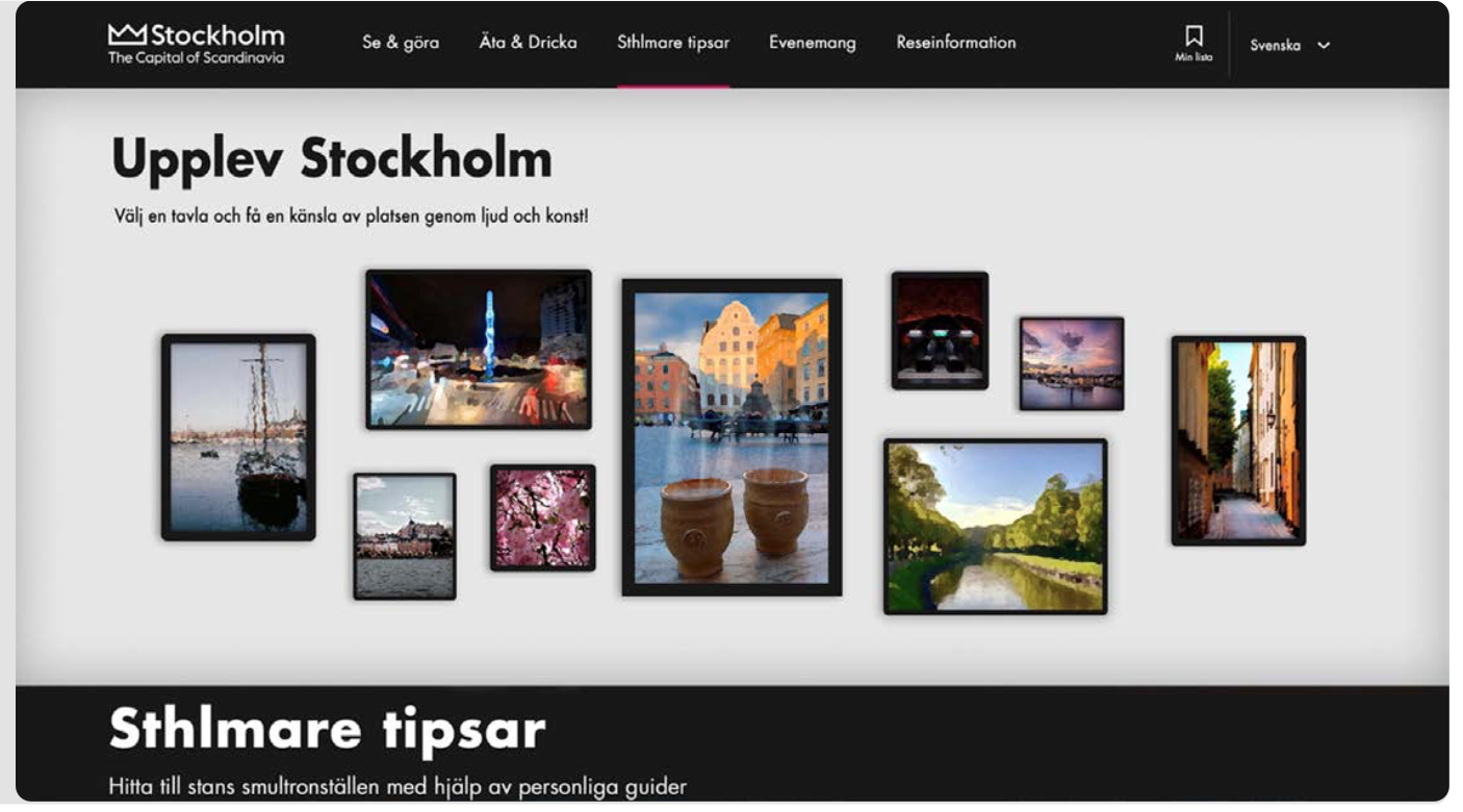 Visit Stockholm hemsida